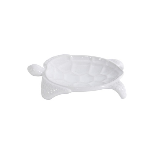Pure-Flacks Ceramic White Tortoise Dish Small