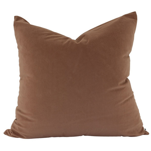 NF Living Aria Velvet Cushion 55cm Feather - Chai