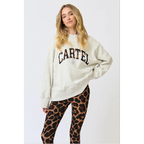 Cartel & Willow Bronwyn Sweater - Oat Marle/Leopard