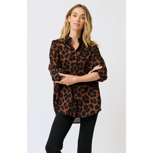 Cartel & Willow Tammy Shirt - Coco Leopard