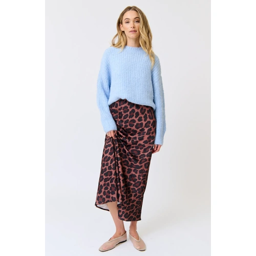 Cartel & Willow Millie Slip Skirt - Coco Leopard