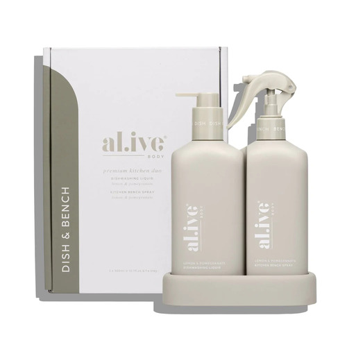 Al.ive Body Dishwashing Liquid & Kitchen Bench Spray Duo - Lemon & Pomegranate