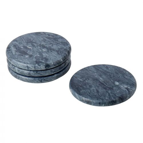 Davis & Waddell Fine Foods Nuvolo Marble Coasters Set 4 - Black