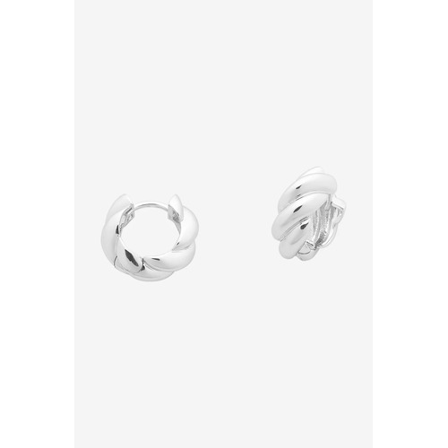 Liberte Halo Huggie Earrings - Silver