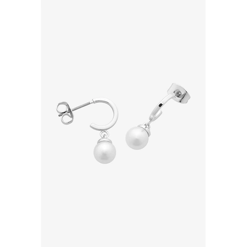 Liberte Joni Pearl Huggie Earring - Silver