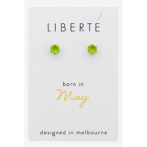Liberte May Emerald Crystal Stud
