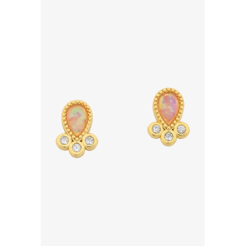 Liberte Lucy Gold Earring - Pink