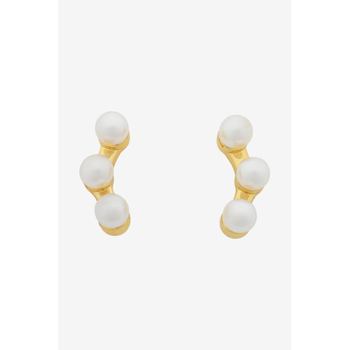 Liberte Poppy Earring - Gold Pearl