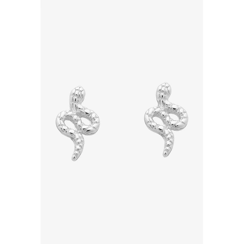 Liberte Petite Boa Earrings - Silver