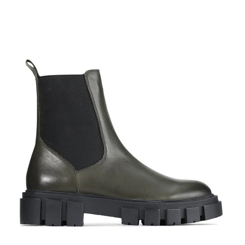 EOS Feat Leather Boot - Dark Olive
