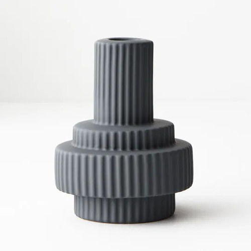 Floral Interiors Annix Candle Holder 12.5x9.5cm - Steel