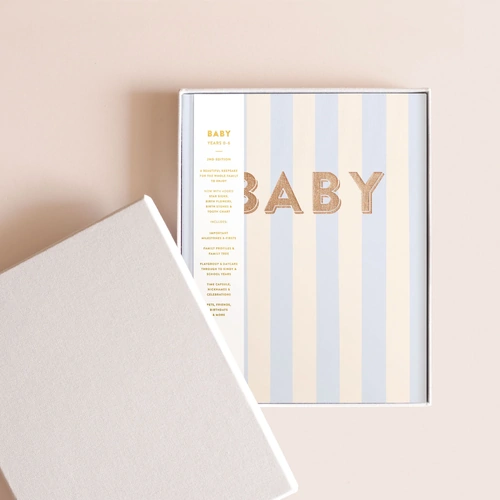 Fox & Fallow Baby Book Cloud Stripe Boxed