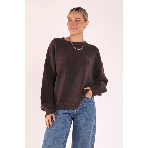 Feather + Noise Maddie Knit - Chocolate [Size: L/XL]