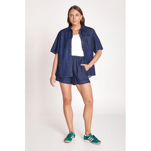 Feather + Noise Arlo Denim Shirt - Dark Blue