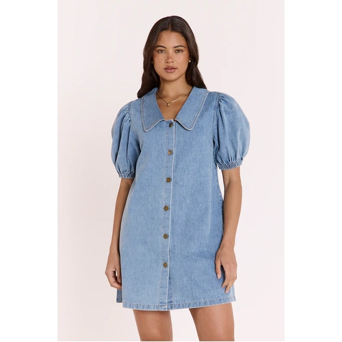Feather + Noise Dottie Dress - Blue