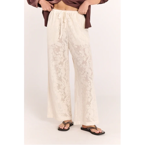 Feather + Noise Valerie Pant - Cream Lace [Size: 8]