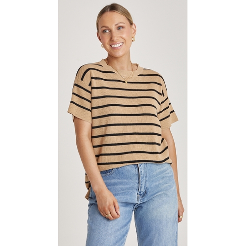 Feather + Noise Camel Black Stripe - Camel Black Stripe