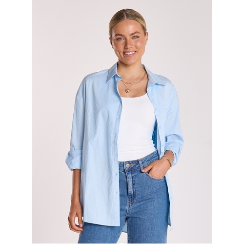 Feather + Noise Eve Shirt - Powder Blue