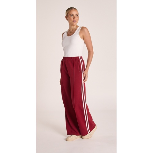 Feather + Noise Noah Wide Pant - Burgundy Stripe