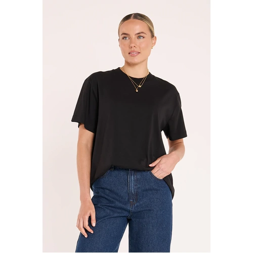 Feather + Noise  Carter Tee - Black