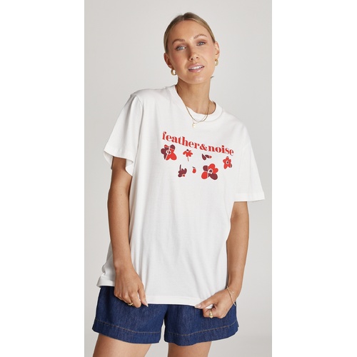 Feather + Noise Love Graphic Tee - White [Size: 10]