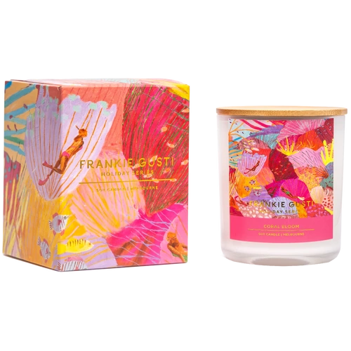Frankie Gusti Holiday Series Candle - Coral Bloom