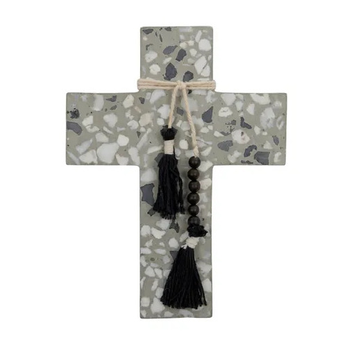 Coast to Coast Bonnie Terrazzo Cross 15x20cm - Green