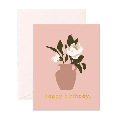 Fox & Fallow Birthday Magnolias Greeting Card