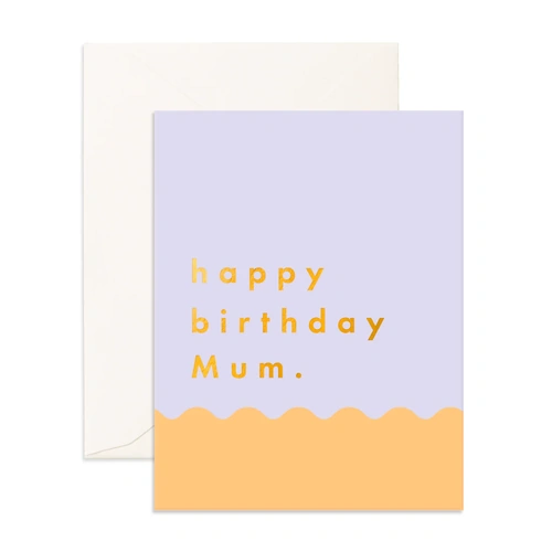 Fox & Fallow Greeting Card - Birthday Mum Lilac Ripple