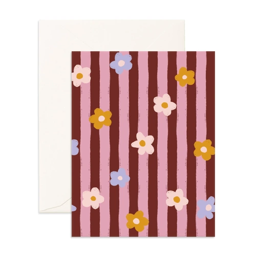 Fox & Fallow Daisy Stripe Greeting Card