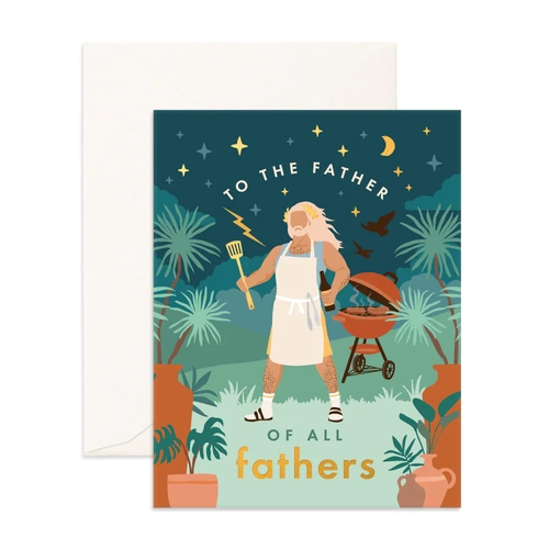 Fox & Fallow Father Of All Fathers Zeus Greeting Card