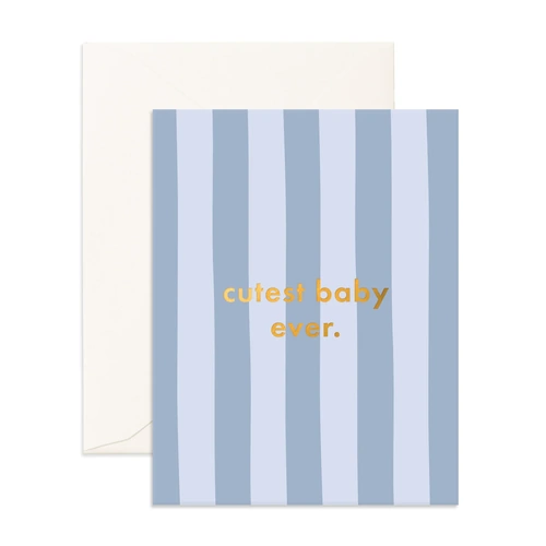 Fox & Fallow Cutest Baby Ever Cloud Stripe Greeting Card