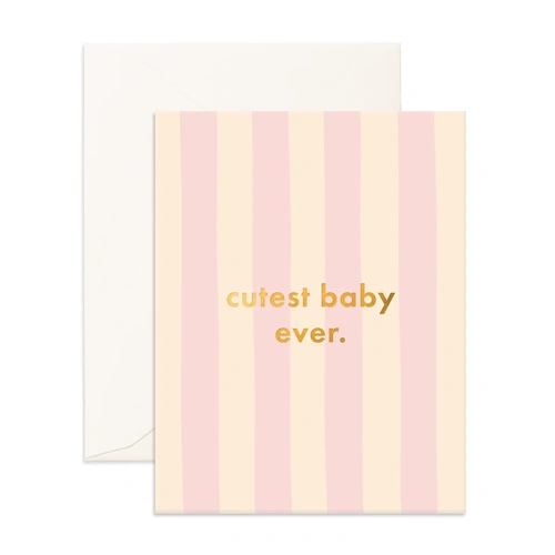 Fox & Fallow Cutest Baby Ever Petal Stripe Greeting Card