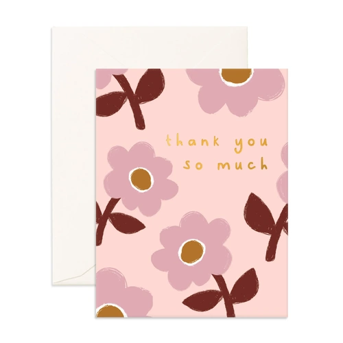 Fox & Fallow Thank You Begonias Greeting Card