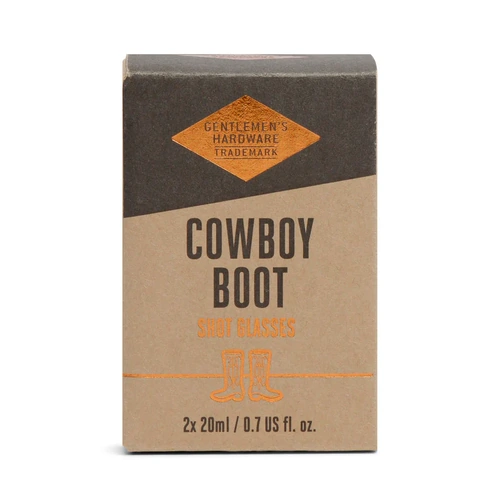 Gentlemens Hardware Cowboy Boot Shot Glasses Set of 2