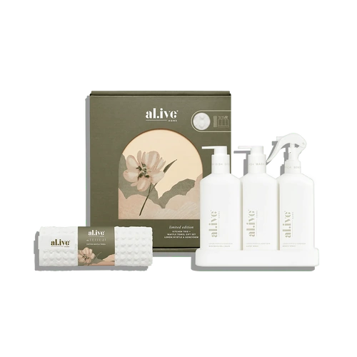 Al.ive Body Kitchen Trio & Towel Gift Set - Lemon Myrtle & Honeydew