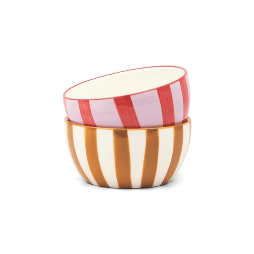 Here's How The Bella Dipping Bowls - Lilac/Rust + Ochre