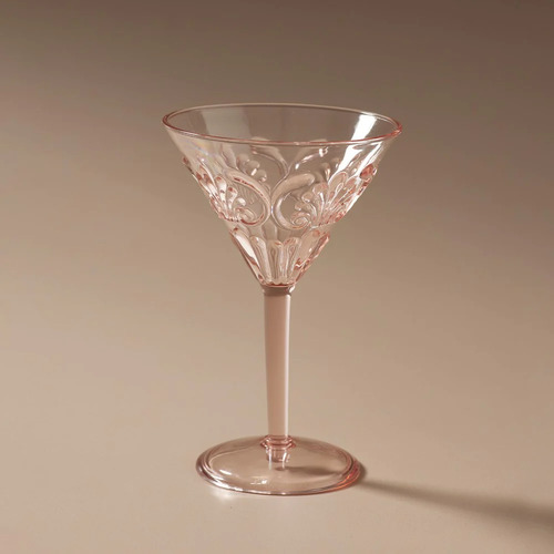 Indigo Love Collectors Flemington Acrylic Martini Glass - Pale Pink