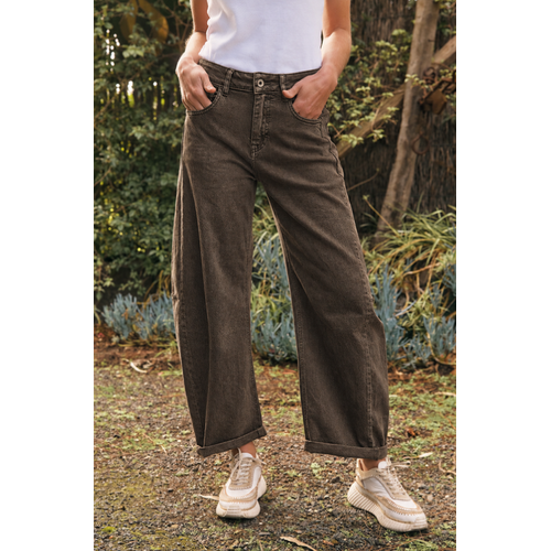 Italian Star Idaho Barrel Jeans - Espresso