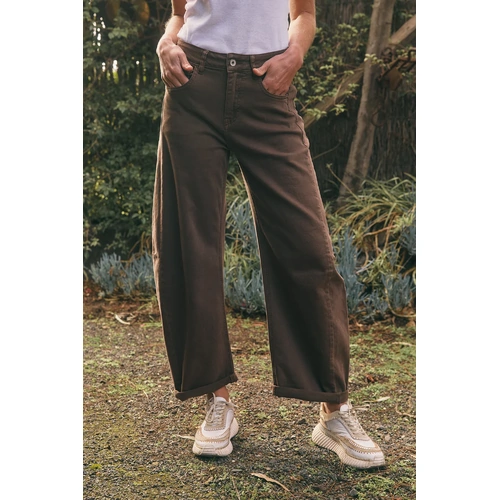 Italian Star Idaho Barrel Jeans - Mocha
