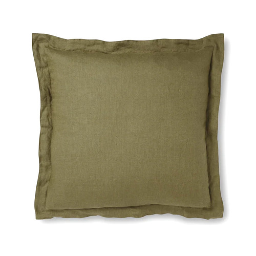 Ivory Riley Moss Linen Cushion 55cm