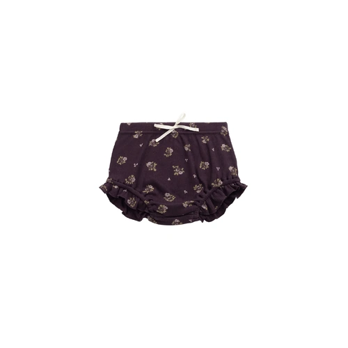 Jamie Kay Organic Cotton Fine Rib Frill Bloomer - Simone Huckleberry