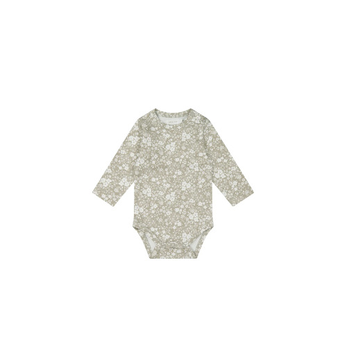 Jamie Kay Organic Cotton Long Sleeve Bodysuit - Pansy Floral