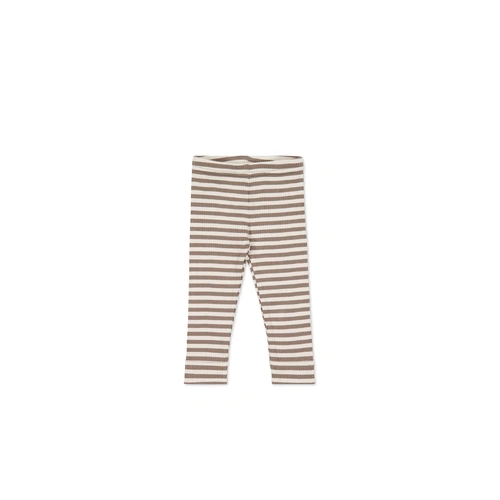 Jamie Kay Organic Cotton Modal Legging - Narrow Stripe Tweed/Cloud