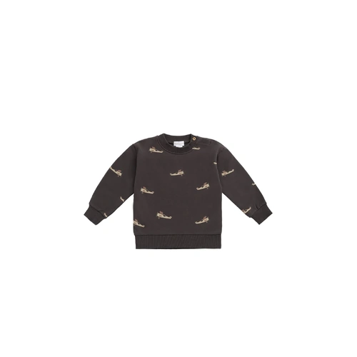 Jamie Kay Organic Cotton Peyton Sweatshirt - Pilot Planes Bistre