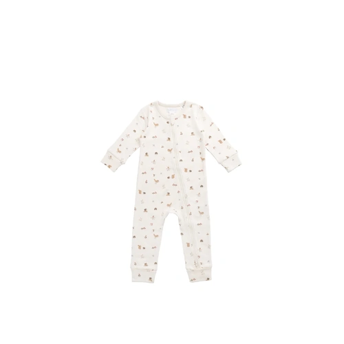 Jamie Kay Organic Cotton Reese Zip Onepiece - Forest Gathering