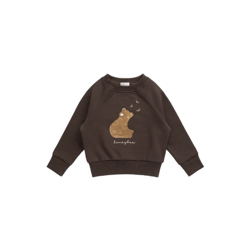 Jamie Kay Organic Cotton Hayes Sweatshirt - Raku Honeybee Bear