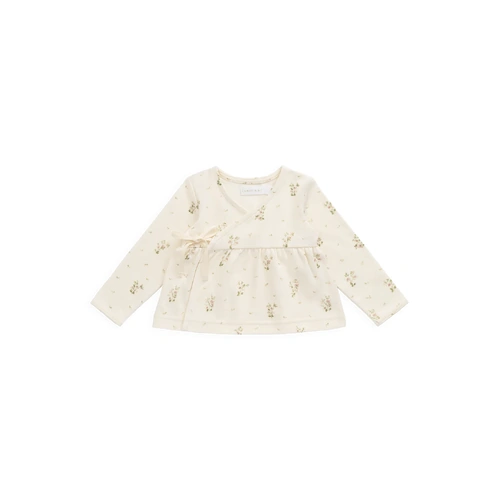 Jamie Kay Organic Cotton Clemence Wrap Top - Josepha Egret Small