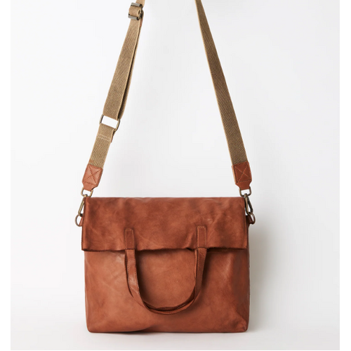 Juju & Co Foldover Tote Bag [Colour: Cognac]