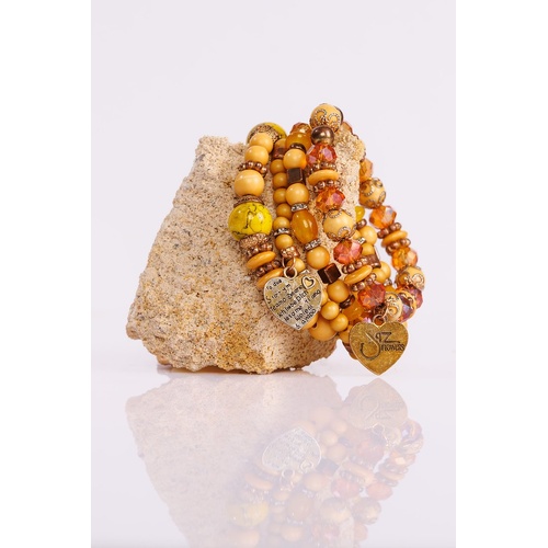 Jaz Flowers Stretchy Doodah Stack Bracelet - Kingy